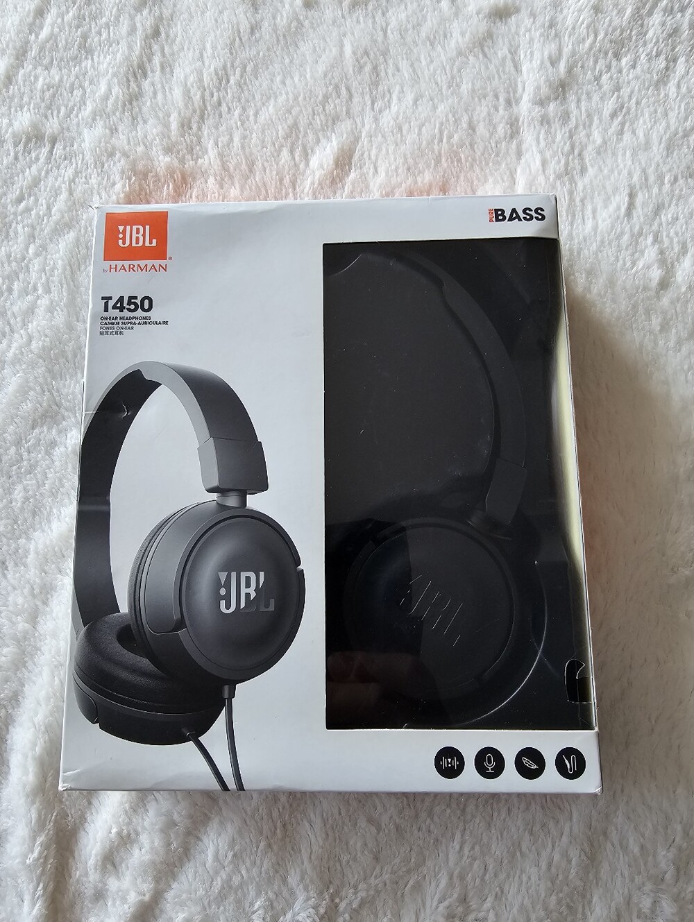 JBL Harman T450 On Ear Headphones. Black